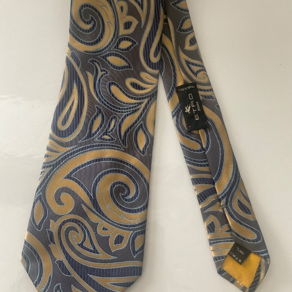 ETRO MILANO MENS 100% SILK TIE MADE IN ITALY - Picture 2 of 6
